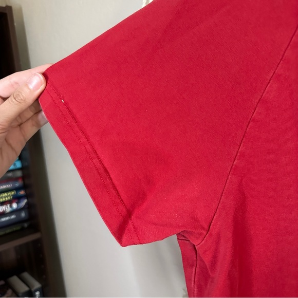 ALPHALETE men's red / black logo short sleeve crewneck tee L - Picture 4 of 8